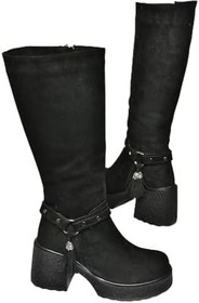Resim fox SHOES T996224009 Kalın Topuklu Kadın Çizme 