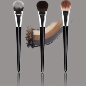 Resim Kore Güzelliği: 45° Açılı Kontur & Kapatıcı Fırçası - Yanak Kemikleri, Çene Hattı, Kaş/Göz Altı Kapatma için Naylon Kıllı Fondöten Uygulayıcı - Hassas Ten Dostu, Kore Güzellik Rutini İçin Temel Ürün (Kokusuz) 