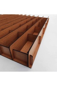 Resim Woodbu Ahşap Hobi Araba Rafı Ceviz 50 Araçlık (KİŞİYE ÖZEL ISİMLİ) 