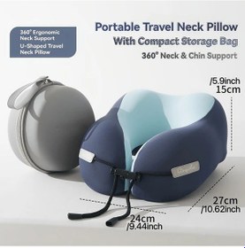 Resim Willowhaven Saklama Çantalı Ergonomik U Şeklinde Boyun Yastığı - Hafif Seyahat Yastığı 