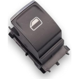 Resim Skoda Superb 3 2015-2023 Sağ Ön Cam Düğmesi Krom Beyaz 5G0959855L 