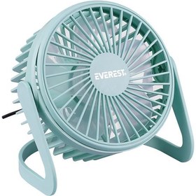 Resim Everest EFN-505 Masaüstü Turkuaz Usb Fan (145mmx141mmx105 mm) 