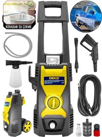 Resim DEKO TURKEY 180 Bar Basınçlı Yüksek Performanslı Temizlik Makinesi + Kovadan Su Çekme Fonkiyonu 