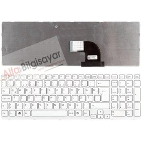 Resim Alfabilgisayar Sony Uyumlu E15 Sve-15 Beyaz Renk Klavye, Tuş Takımı Q Tr 