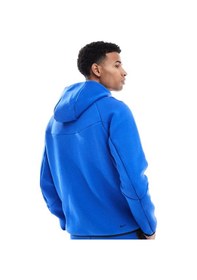 Resim Nike Tech Fleece Full Zip Windrunner Hoodie Kapüşonlu Unisex Sweatshirt Mavi Mavi 