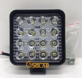 Resim CMSOLAR Çalışma Sis Lambası Kare 16 Led 48 Watt 