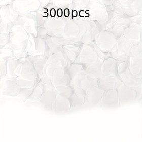 Resim 3000 adet Beyaz Kalp Konfeti Kağıdı Süsleri, Her Pakette 30 gram, Gelin Duşu, Parti, Kutlama için DIY Düğün Serpintisi 