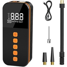 Resim Youtek Siyah Akıllı Araç Lastik Pompa - 5 Modlu, Otomatik Durdurma, Büyük Sayı Ekranı, Led Işık, Powerbank Özelliği, Taşınabilir 3000mah Li-pil 
