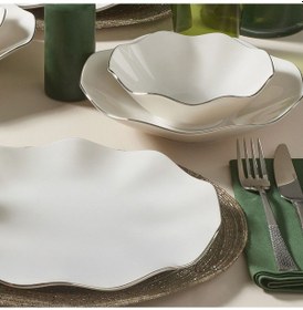 Resim Güral Nesrin 18 Parça 6 Kişilik Yemek Takımı Gümüş File Ky 220 513311 