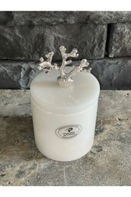 Resim Polen Stone Beyaz Mermer Kapaklı Pamukluk 