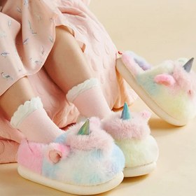 Resim EGA® | Unicorn Fluffy Slippers & Bootie Slippers - Bootie Slippers / EU 24-25 (15 cm insole) 