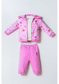 Resim U.s. Polo Assn. Kız Bebek Pembe 3lü Takım Usb3007-c-v1 Pembe 