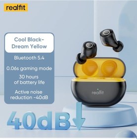 Resim Carrier-realfit F4 Mini Anc Bluetooth Kulaklık 40db Aktif Gürültü Önleme Hıfı Ağır Bas Kablosuz Kulaklık Realme İçin Xiaomi 