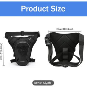 Resim Newish Polo Siyah Unisex Motorcu Su Geçirmez Bacak Bel ve Omuz Çantası Gece Görüşlü 