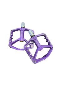Resim Briviga Plastik Çivili Platform Pedal Mor Bisiklet Pedalı 1du + 1 Kapalı Rulmanlı 110x125mm, 300g 