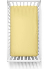 Resim Süprem Penye Lastikli Bebek Çarşafı- Sarı 70X130 