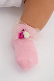 Resim Esinti Yenidoğan Kız Bebek Çocuk Bandana ve Patik Çorap Seti 