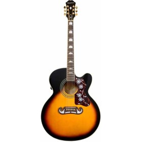 Resim Epiphone EJ-200 CE Gold Elektro Akustik Gitar (Vintage Sunburst) 