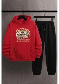Resim Uyguntarz Unisex California Eşofman Takımı Kırmızı 