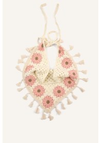 Resim Defacto Kadın Çiçekli Tığ İşi Pembe Bandana H5493ax26smpn1 Pembe-pn1 