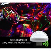 Resim Araç İçi Sese Duyarlı Usb Disko Topu Cep Telefonu Powerbank Diğer