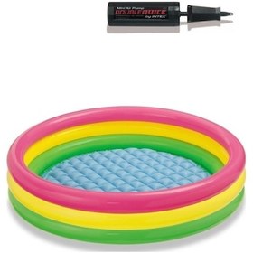 Resim Intex Şişme Tabanlı 3 Boğumlu Sunset Havuz 114x25 Cm 57412. Çok Renkli 