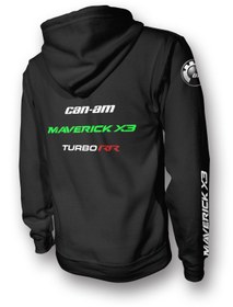 Resim Brp Can-Am Maverick X3 Ds Turbo RR Full Zip Hoodie - Black / S 