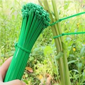 Resim 50/100 adet Yeşil Plastik Bitki Bağları - Tırmanan Sarmalıkları Eğitim, Şekillendirme & Sabitleme için Esnek Bahçe Destek Klipsleri, İç/Dış Mekan Kullanımı, Hasar Bırakmadan Çıkarma, Dayanıklı Ev Bahçecilik Araçları, Naylon Görünümlü, Koruyucu Kılıf 