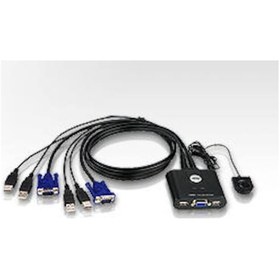 Resim Aten Cs22U 2 Port Usb Vga Mini Kwm Switch 2 Pc /1 Monitör 