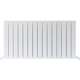Resim Hammam 600 x 1120 mm Alüminyum Radyatör Mimosa Mat Beyaz Sol Kompakt Bağ 