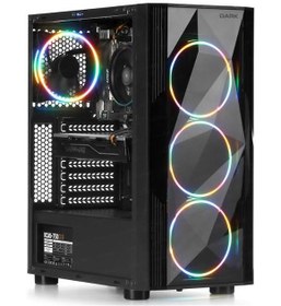 Resim Dark Diamond PRO 500W 4x12cm RGB Full Akrilik Ön ve Yan Panel, USB 3.0 Bilgisayar Kasası 