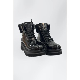 Resim Pierre Cardin Siyah Rugan Kürklü Kadın Kar Botu Soğuğa&suya Dayanıklı 