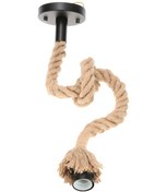 Resim Reedark "50cm Kenevir İp Avize - E27 Duy - Endüstriyel Retro Dekoratif Aydınlatma" Diğer 