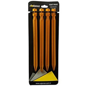 Resim Alpinist Alüminyum 6061 Çadır Kazığı 18 CM Turuncu 4'lü 