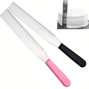 Resim Ölçekli Pasta Düzleştirici, Yeni Pratik Pasta Süsleme Spatulası, Krem Kazıyıcı, 20.32 cm/25.4 cm Pasta Pişirme Süsleme Aracı 