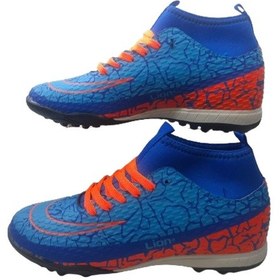 Resim Lion Erkek Sax-turuncu Çoraplı Halı Saha Futbol Ayakkabısı Saks - Turuncu 