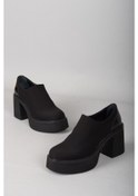 Resim 20648 STREÇ PLATFORM TOPUKLU AYAKKABI (8,5cm) SİYAH Siyah 