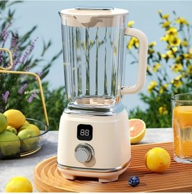 Resim Topshop1 Usb Şarjlı Dijital Ekranlı Beyaz Meyve Sıkacağı - Smoothie Ve Milkshake Yapma - Taşınabilir 