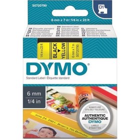 Resim Dymo D1 Yedek Şerit Sarı/Siyah 6MM X 7M 43618 