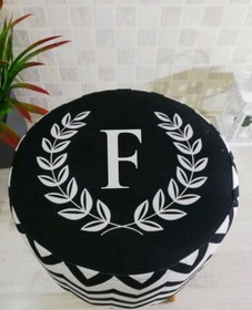 Resim PufyHome Harf Serisi ( F ) Özel Tasarım Gürgen Ayaklı Dekoratif Çok Amaçlı Puf Koltuk 