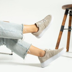 Resim Hammer Jack Hakiki Deri Olgea Bej Süet Kadın Günlük Ayakkabı 102 23510-z-bej Bej 