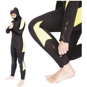 Resim Free-Sub 5Mm Ege Siyah Kadın Scuba Tüplü Dalış Elbisesi Wetsuit (489036522) Siyah 
