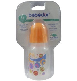 Resim Bebedor Desenli Orta Akış PP Biberon 125 ML Turuncu 