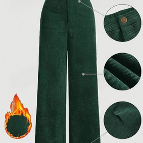 Resim 2025 Sonbahar/Kış Günlük Şık Kadınlar İçin Tek Renk Flanel Pantolon, İlkbahar/Sonbahar/Kış Gezileri ve Randevular için Temel Parça, Sınırlı Süreli Platform Fiyatında 