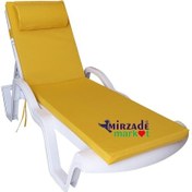 Resim Mirzademarket Şezlong Minderi Lüks Su Geçirmez Kumaş Fermuarlı-Sarı 