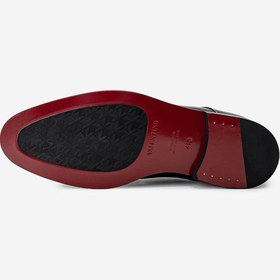 Resim Valentino Erkek Hakiki Deri Siyah Klasik Ayakkabı VLM3152 - 4 