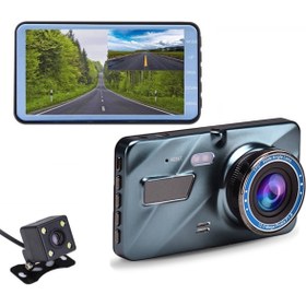 Resim gaman Çift Lensli 4' Ekranlı 1296P Ön-Arka Araç İçi Kamera G-Sensörlü 