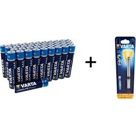 Resim Varta 4903 Aaa Ince Kalem Pil 40'lı + 16611 Led Penlight ( Hediyeli ) 