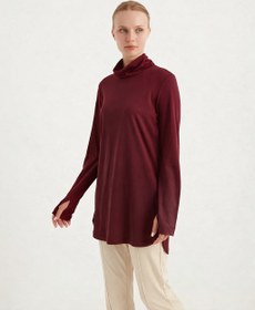 Resim GYM-FIT Balıkçı Yaka Quick Dry Eşofman Üstü - Bordo - XL 