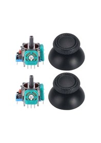 Resim Ps5 Analog Motor Ve Topuz Seti 2+2 Playstation 5 Tamir Ps5 Motor Kol Tamir Seti Yedek Parça Siyah 